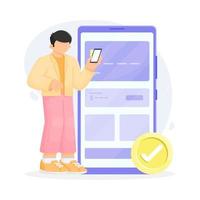 flat illustration of payment vector