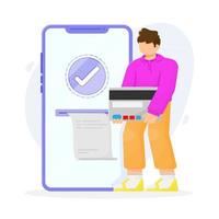 flat illustration of payment vector