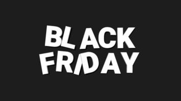 vente du vendredi noir avec des cases de pourcentage, offre spéciale promo rendu 3d video