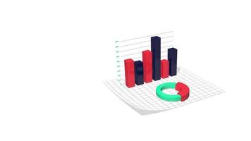 Data Visualization Infographic, Charts and Graphs Animation, Budget Infographic 3D Rendering video