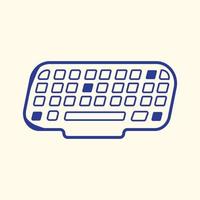 contorno del teclado esbozar ilustración vectorial. dibujado a mano. diseño para icono, historias, tarjeta, impresión, invitación, aplicación, web. vector