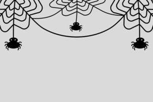 Halloween background with spider web. vector