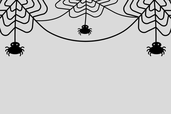 Halloween background with spider web.