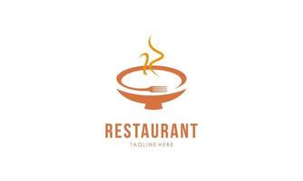 Restaurant logo design template vector