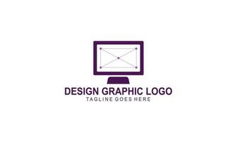 Graphic designer and web design studio tool logo vector