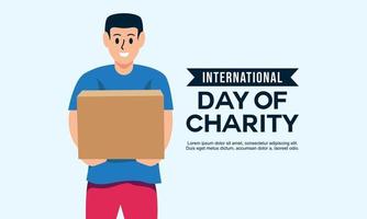 Donation in the international day of charity illustration vector