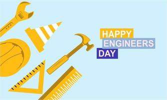 Engineering and construction illustrated. Happy engineers day vector