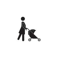 Stroller icon vector illustration template design