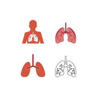 lungs icon vector illustration template design