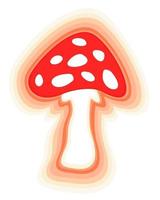 Vector bright isolated illustration of fly agaric.