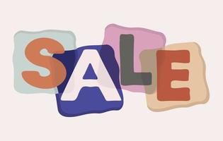 Sale. Vector isolated illustration with lettering.