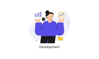 Business development illustrations. Trendy vector style