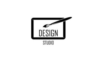 Graphic designer and web design studio tool logo vector