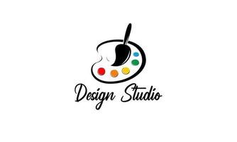 logotipo de la herramienta de estudio de diseño gráfico y diseño web vector