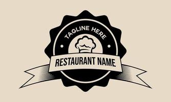 Restaurant logo design template vector