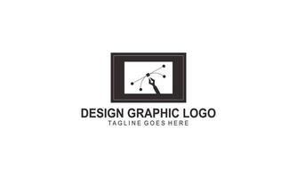 Graphic designer and web design studio tool logo vector