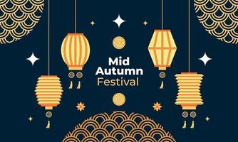 Mid autumn festival celebration illustration vector