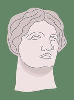 Vector isolated illustration of female greek statue.