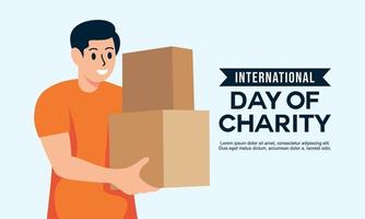 Donation in the international day of charity illustration vector