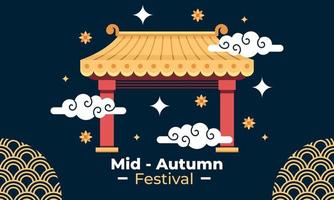 ilustración de celebración del festival del medio otoño vector