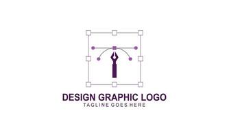 Graphic designer and web design studio tool logo vector