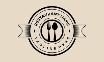 Restaurant logo design template vector