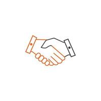 Hand shake logo vector