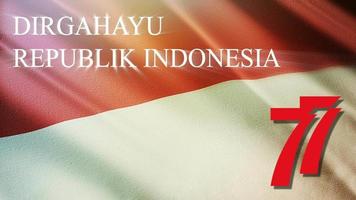 Indonesische wapperende vlag video