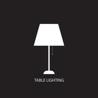 Table lamp icon vector