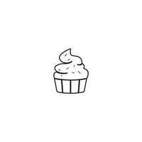 muffin icono vector ilustración diseño plantilla.