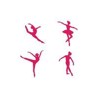 logotipo de ballet diseño de plantilla de ilustración vectorial. vector