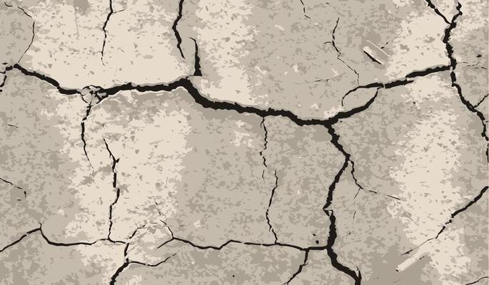 Closeup broken white soil background , Bad dry environment vector wallpaper concept