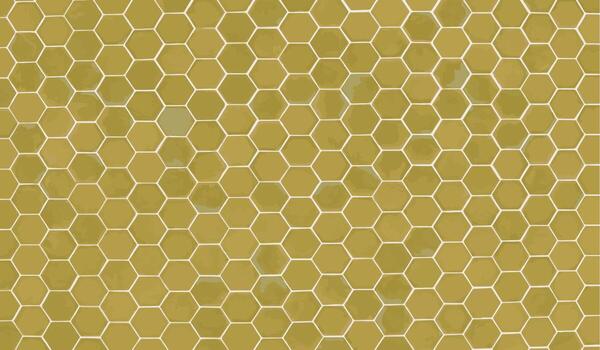 Fondo de vector de textura de patrón de hexágonos amarillos