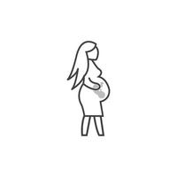 pregnant woman icon vector