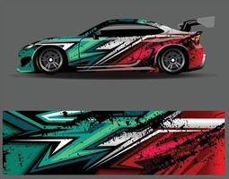 Car wrap decal graphics. Abstract eagle stripe  grunge racing and sport background for racing livery or daily use car vinyl sticker vector