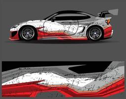 Diseños de fondo de carreras de rayas abstractas gráficas para aventuras de carreras de rally de vehículos y librea de carreras de autos vector