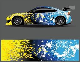 Graphic abstract stripe racing background designs for vehicle  rally  race  adventure and car racing livery vector