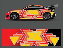 Diseños de fondo de carreras de rayas abstractas gráficas para aventuras de carreras de rally de vehículos y librea de carreras de autos vector