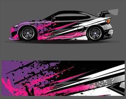 Car wrap decal graphics. Abstract eagle stripe  grunge racing and sport background for racing livery or daily use car vinyl sticker vector