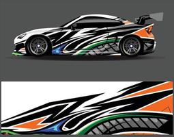 Graphic abstract stripe racing background designs for vehicle  rally  race  adventure and car racing livery vector