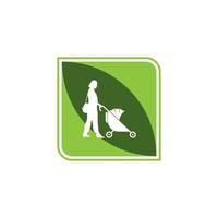 Stroller icon vector illustration template design