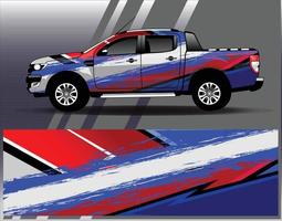 Car wrap design vector. Graphic abstract stripe racing background kit designs for wrap vehicle  race car  rally  adventure and livery vector