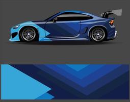 Diseños de fondo de carreras de rayas abstractas gráficas para aventuras de carreras de rally de vehículos y librea de carreras de autos vector