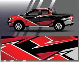 Car wrap design vector. Graphic abstract stripe racing background kit designs for wrap vehicle  race car  rally  adventure and livery vector