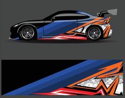 Graphic abstract stripe racing background designs for vehicle  rally  race  adventure and car racing livery vector