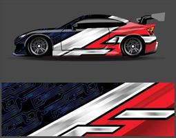 Car wrap decal graphics. Abstract eagle stripe  grunge racing and sport background for racing livery or daily use car vinyl sticker vector