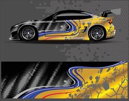 Car wrap decal graphics. Abstract eagle stripe  grunge racing and sport background for racing livery or daily use car vinyl sticker vector