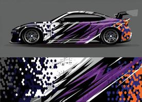 car wrap  decal  vinyl sticker designs concept. auto design geometric stripe tiger background for wrap vehicles race cars cargo vans and livery vector