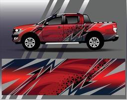 Car wrap design vector. Graphic abstract stripe racing background kit designs for wrap vehicle  race car  rally  adventure and livery vector