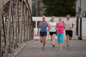 people group jogging photo